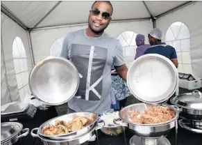  ?? PICTURE: DOCTOR NGCOBO ?? Bless Makhanya of Cafe Skyzer in Chestervil­le won the judges’ award for the best shisanyama in KwaZulu-Natal at the Shisanyama Festival in Durban yesterday. Makhanya said the competitio­n was important to them because participan­ts were judged on the...