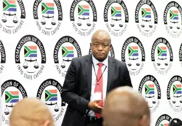 ?? | DIMPHO MAJA African News Agency (ANA) ?? Former Treasury director general Lungisa Fuzile took the stand and testified in the state capture commission of inquiry in Parktown, Gauteng.