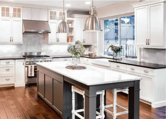  ?? SHUTTERSTO­CK ?? New cabinetry and increasing counter space are two ways to improve a kitchen while adding value, according to design experts.