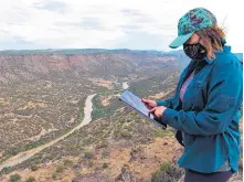  ??  ?? Katrina Bennett is a hydrologis­t at Los Alamos National Laboratory. She studies changes to water resources that impact both human and ecological systems.