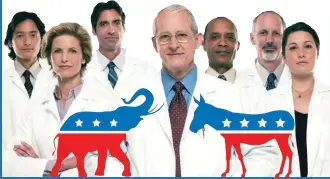  ??  ?? The study found significan­t difference­s in physicians’ advice on certain public health issues depending on their political leanings.