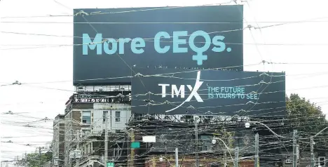  ?? PETER J THOMPSON ?? Despite a rise in TSX-listed firms with at least one woman on their boards, overall just 14 per cent of all seats are held by women.