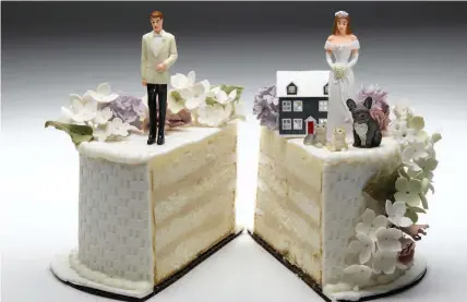  ??  ?? &gt; Women aren’t getting a fair slice of the cake when it comes to divorce and pension rights, says a new study