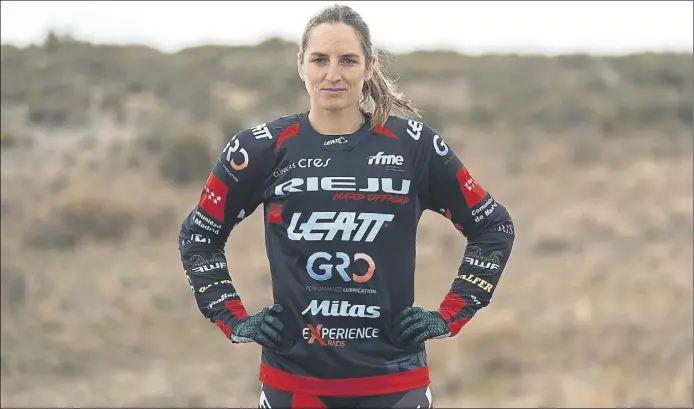  ?? Foto Cedida Por sandra gómez ?? Sandra Gómez participa en su segundo dakar en moto y lo hace con rieju, con el objetivo de ir a por el triunfo en la categoría femenina y mejorar su resultado de 2022