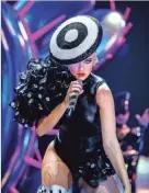 ?? RONY ALWIN ?? Katy Perry wears six elaborate costumes on her "Witness" tour, occasional­ly incorporat­ing an extra look or two during different shows.