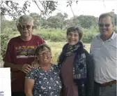  ?? ?? Friends Johan and Dalena Steyn (left) with Linda and Sybrand Brink.