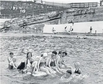  ??  ?? Having a dip in the Step Rock Pool, 1963.