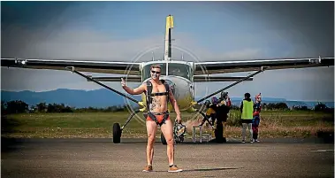  ?? PHOTO: SUPPLIED ?? Josh is one of 12 Taupo Tandem Skydiving tandem masters to strip down for a good cause.