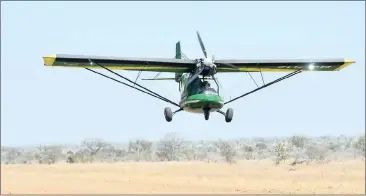  ?? Pictures: Oupa Mokoena/ African News Agency (ANA) ?? VISIBLE DIFFERENCE: Andrew Decmet flies the donated Bat Hawk light aircraft to be used to keep a bird’s-eye view over the Kruger National Park.