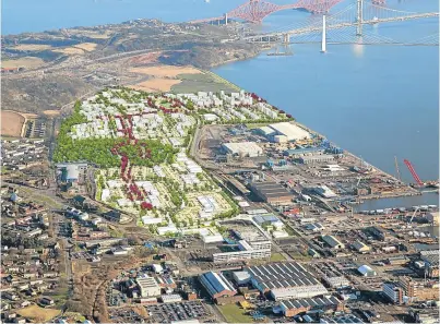  ??  ?? The proposal for a £500m quayside leisure developmen­t was scuppered when the Fife Plan zoned the land for industrial use, paving the way for the constructi­on of an internatio­nal container terminal.
