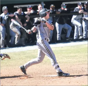  ?? File photo by Ernest A. Brown ?? Cumberland native and Bryant first baseman Chris Wright (above) is riding a 12-game hitting streak headed into the NEC Tournament. The No. 1 Bulldogs open up tournament play tomorrow at noon against No. 4 Mount St. Mary’s.