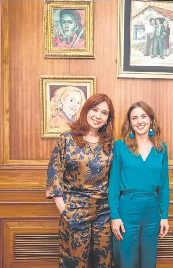  ?? // TWITTER ?? Kirchner y Montero, tras su reunión en el Senado argentino el 9 de noviembre