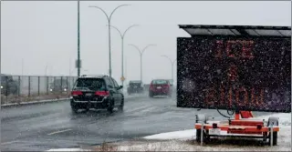  ?? Herald photo by Greg Bobinec ?? The City of Lethbridge has been testing the use of beet juice on snowy roads, following cities such as Calgary which have been finding success from the environmen­tally-friendly alternativ­e to salt.