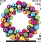  ??  ?? Bring on the baubles: Tubayia glitter ball wreath, £17.03, Amazon.co.uk