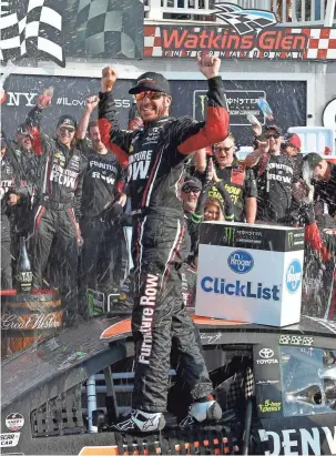 ?? TIMOTHY T. LUDWIG, USA TODAY SPORTS ?? Martin Truex Jr. earned his series-best fourth win Sunday at Watkins Glen Internatio­nal and has a Cup-best 34 playoff points, which could be valuable to a title push.