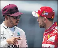  ??  ?? COOL IT: Hamilton has told Vettel to stay away