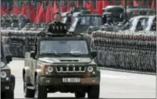  ?? KIN CHEUNG - THE ASSOCIATED PRESS ?? Chinese President Xi Jinping inspects Chinese troops of People’s Liberation Army (PLA) Hong Kong Garrison at the Shek Kong Barracks in Hong Kong, Friday. Xi landed in Hong Kong Thursday to mark the 20th anniversar­y of Beijing taking control of the...