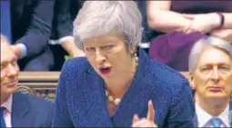  ?? AFP ?? Prime Minister Theresa May speaks at the House of Commons on Wednesday.