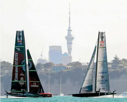  ?? AP ?? Team New Zealand have operated comfortabl­y in both light and mid-range wind at the world series regatta.