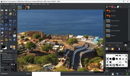  ?? Fotos: Heico Neumeyer ?? Neue Perspektiv­e: Das Gratisprog­ramm Gimp erscheint mit vielen Verbesseru­ngen.