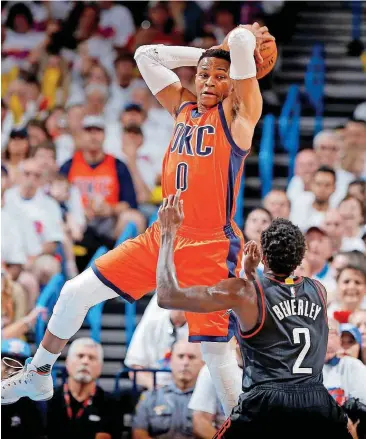  ?? [PHOTO BY BRYAN TERRY, THE OKLAHOMAN] ?? The Thunder has a chance to extend All-Star guard Russell Westbrook an additional five years this summer with what’s called the Designated Veteran Player Exception.