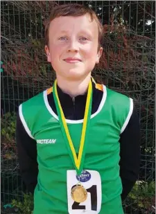  ??  ?? Cian Spillane, gold medallist in the U-14 800m for Milltown/Listry