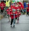  ?? PHOTO: MURRAY WILSON/FAIRFAX NZ ?? Longburn Primary School pupils at the opening of the Longburn Shared Pathway in 2015.
