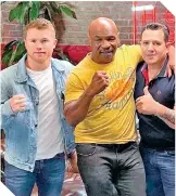  ?? / FOTO: DAZN ?? Mike Tyson tuvo como invitados al Canelo y Eddy Reynoso.