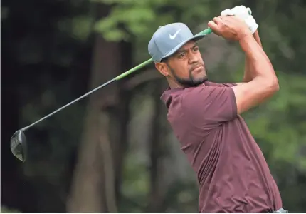  ?? BILL STREICHER/USA TODAY SPORTS ?? Although he hasn’t won on the 2017-18 PGA Tour season, Tony Finau is in line for the season title at No. 3 in the standings with 11 top-10 finishes.