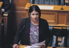  ?? ROBERT KITCHIN/STUFF ?? Labour’s disability spokespers­on Priyanca Radhakrish­nan addressed concerns about recent cuts at a meeting in Nelson. (File photo)