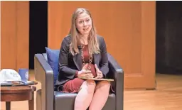  ?? COURTESY OF KEAN UNIVERSITY ?? Chelsea Clinton has been presenting “Don’t Let Them Disappear” at book-signings around the country.