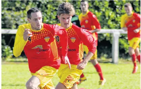  ??  ?? Les Rouge et Jaune de Pommerit sont confrontés à une tache impossible en recevant le Stade briochin, samedi.