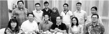  ??  ?? Jong (seated, third right) with members of his working committee (seated, from left): chairwoman of Diabetes Malaysia Miri Branch Ting Chiew Moi, Meritz Hotel general manager John Teo, Dr Fam, Dr Veronica and Dr Wong Yong Kai.