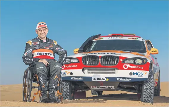  ?? FOTO: MEDIAGÉ ?? Isidre Esteve, piloto del Repsol Rally Team para el Dakar 2019, atiende a MD para hablar de sus objetivos en la carrera de el próximo mes de enero y sobre su futuro en dicha prueba