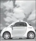  ?? AP ?? ▪ Google's new selfdrivin­g prototype car, Mountain View, California