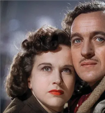  ??  ?? David Niven and Kim Hunter in the Powell and Pressburge­r classic A Matter of Life and Death on Monday on BBC1 at 2.30pm