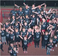  ??  ?? Dundee launched their new kit for 2018/19 at Dens Park yesterday with the help of 50 young Dees.