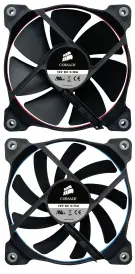  ??  ?? Same fan, different blades. The thick blades are optimised for high pressure, while the thinner blades maximise airflow.