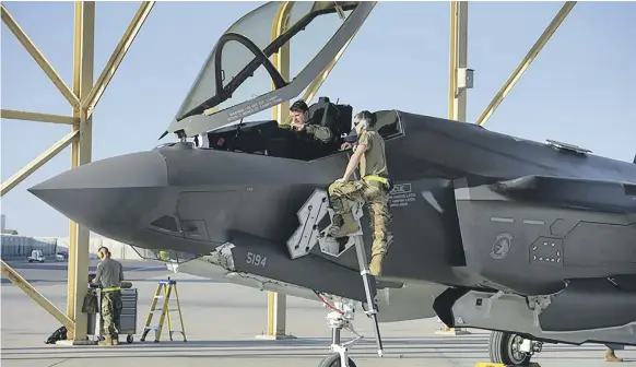  ?? US Air Force ?? One of the F-35A Lightning IIs at its new home at Abu Dhabi’s Al Dhafra Airbase