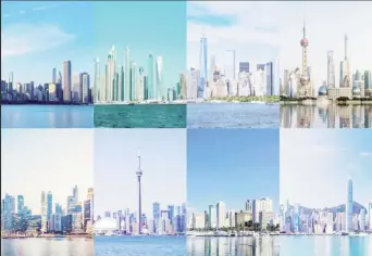  ?? ?? Skylines around the world. ( Source: The Age of Average)
