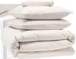  ??  ?? Percale sheets, £40, double bedding set, £99, Bedfolk.com