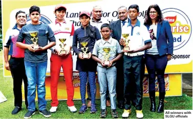  ??  ?? All winners with SLGU officials