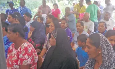  ?? Talanoa Photo: Wati Talebula ?? Residents of Lakena and Manoca during the session with Minister for Waterways Mahendra Reddy on July 13, 2018.