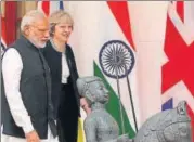  ?? REUTERS FILE ?? Prime Minister Narendra Modi and his British counterpar­t Theresa ▪
May in New Delhi on November 7, 2016.