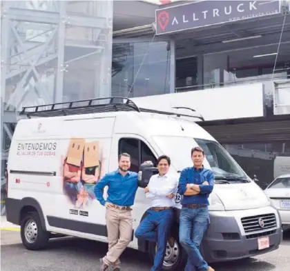  ?? ALLTRUCK PARA EF ?? Ellos son los socios de AllTruck (de izquierda a derecha) Alexander Uhrig, Roger Guevara y Leonel Feoli.