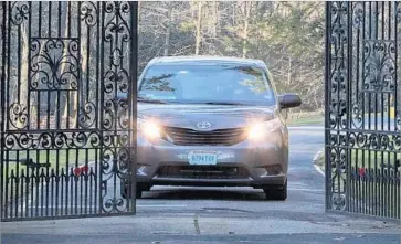  ?? Alexander F. Yuan Associated Press ?? IMMUNITY IN the U.S. is not given to foreign government workers equally. Some enjoy protection only for specific issues related to their diplomatic missions. Above, a car with diplomatic plates in New York.
