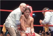  ?? RICO TORRES ?? Roberto Duran (Edgar Ramirez) gets into fighting shape with the help of his aging trainer, Ray Arcel (Robert De Niro).