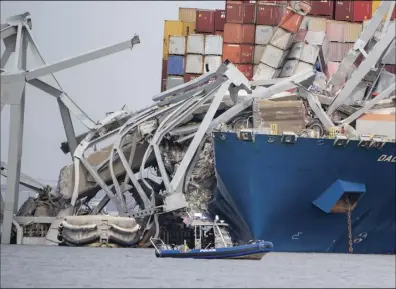  ?? Photo by Jonathan Newton/for The Washington Post ?? The Key Bridge was hit by a ship and collapsed on March 26, 2024.