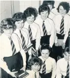  ??  ?? Left, Parkfields Cedars speech day in 1962. Above, prize winners at speech day in 1963. Sue Riley is standing, third from the left. Right, the school’s Old House in 1962.