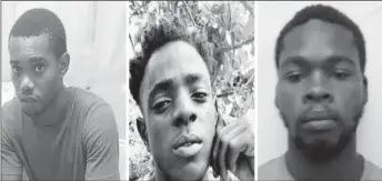  ?? ?? The three escaped prisoners were recaptured on Feb. 21. Photo via Royal Grenada Police Force